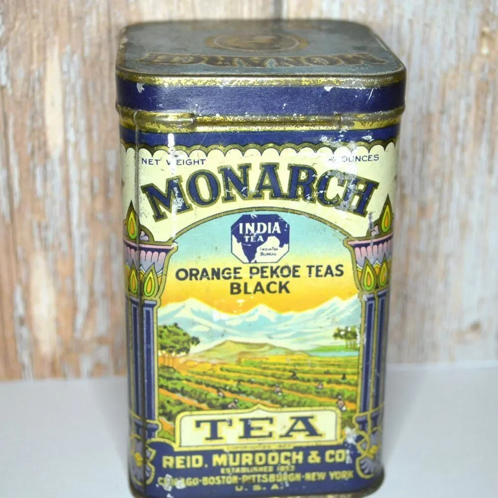 Vintage Monarch Tea Tin Reid, Murdoch & Co.